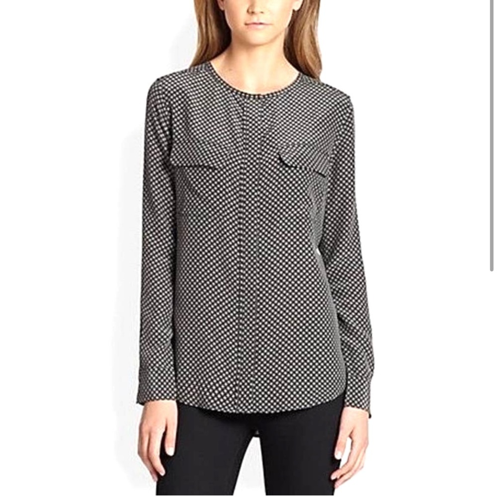 EQUIPMENT FEMME Women's size L Lynn Printed Silk Blouse Top